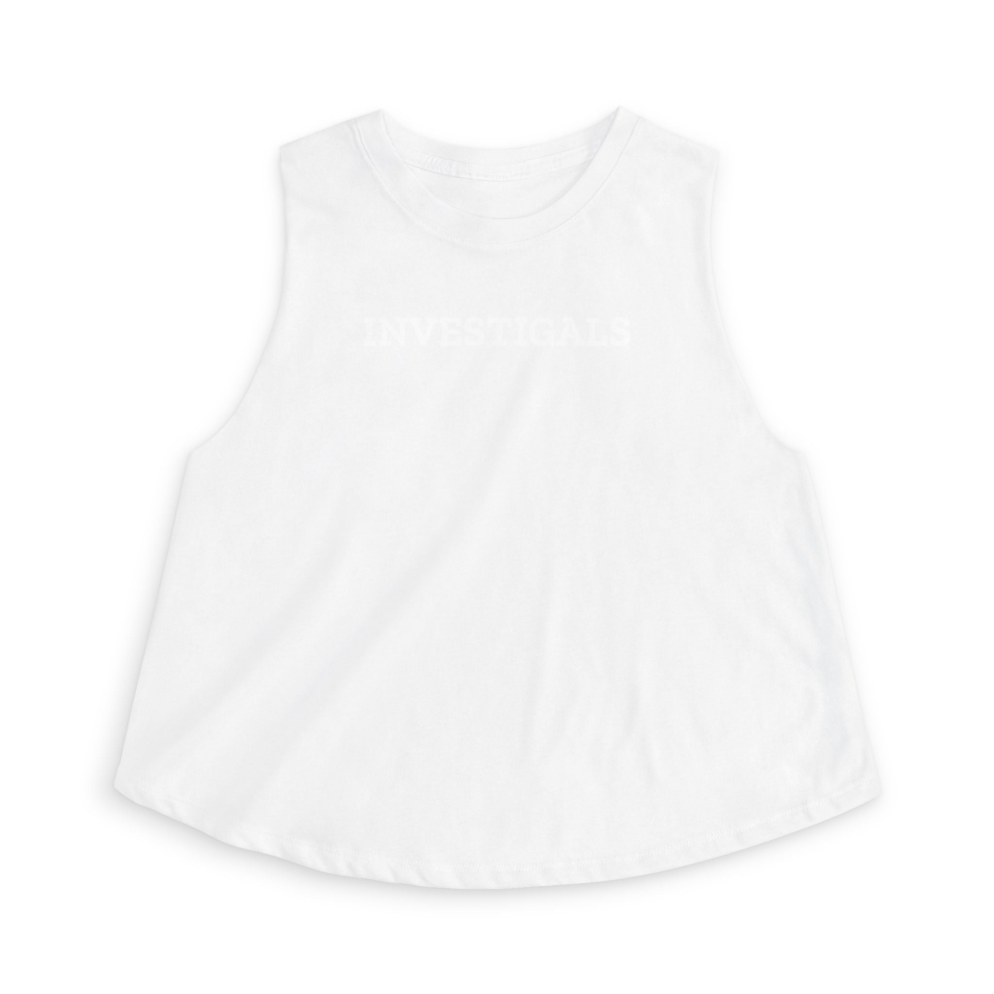 Women's Crop Top — Minimal White Cropped Tank
