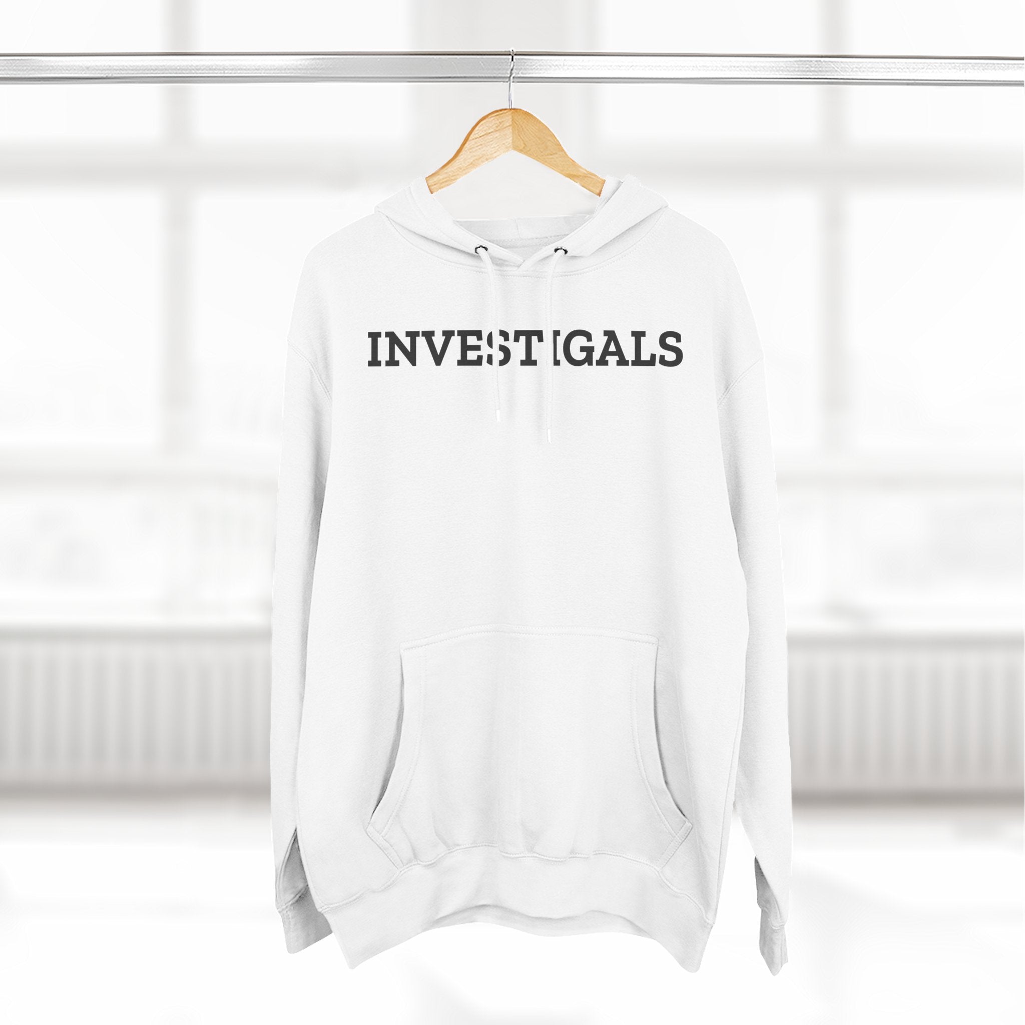 Investigals Hoodie — Minimal Script Logo Fleece Pullover