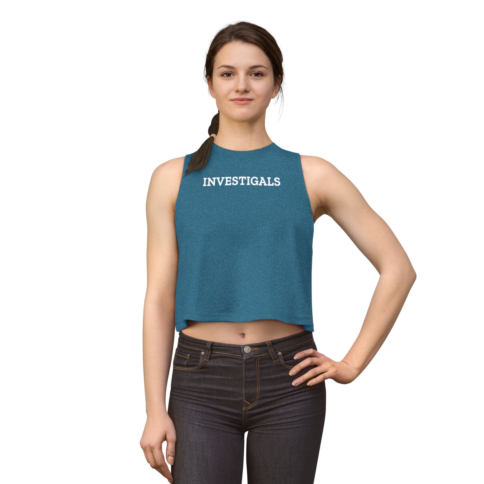 Women's Crop Top — Minimal White Cropped Tank