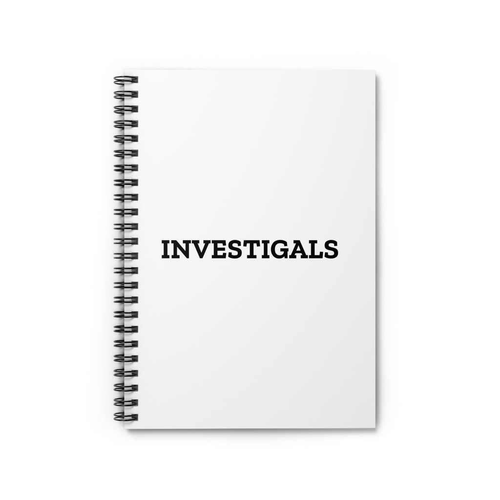 Investigative Spiral Notebook — "INVESTIGAL" Bold Ruled Journal