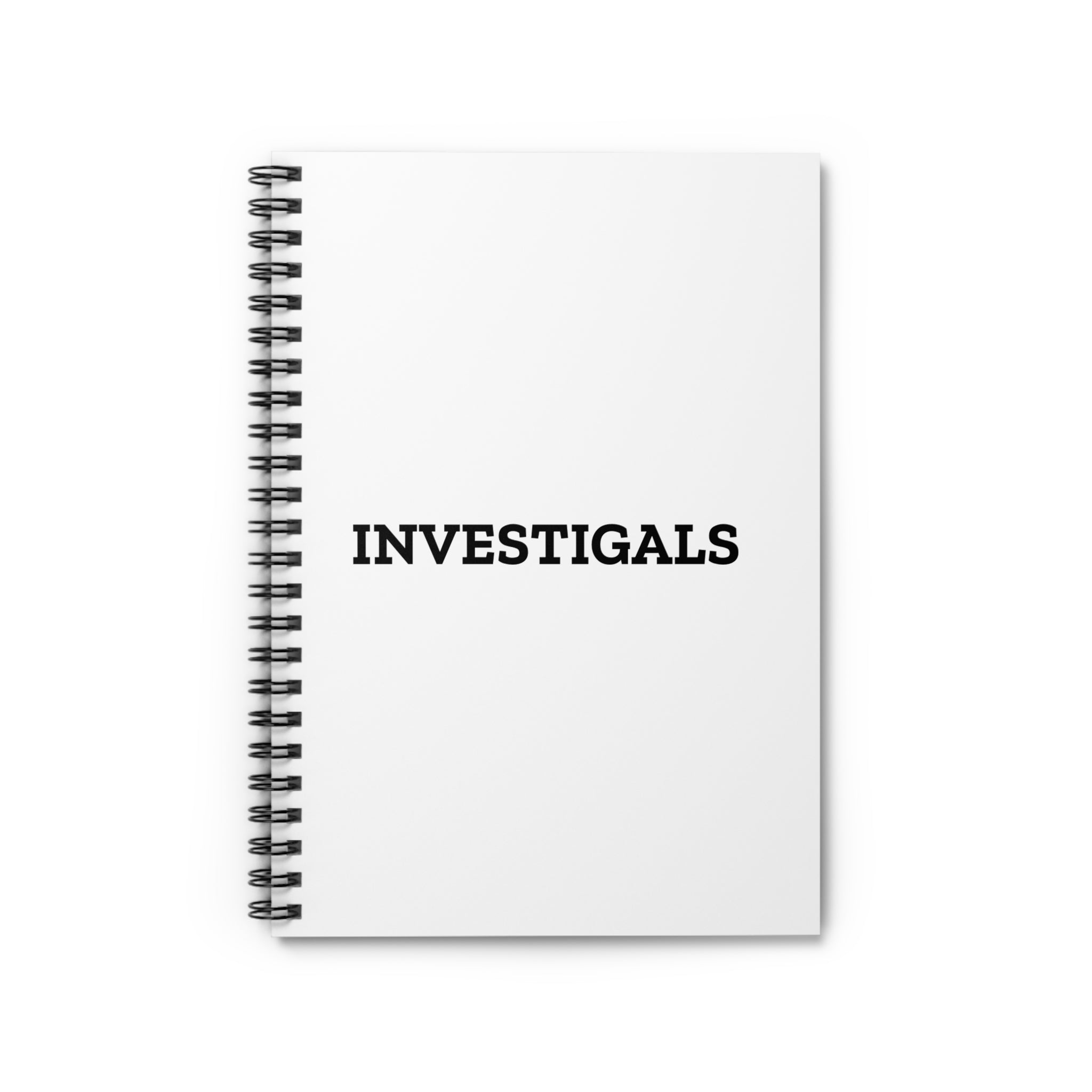 Investigative Spiral Notebook — "INVESTIGAL" Bold Ruled Journal