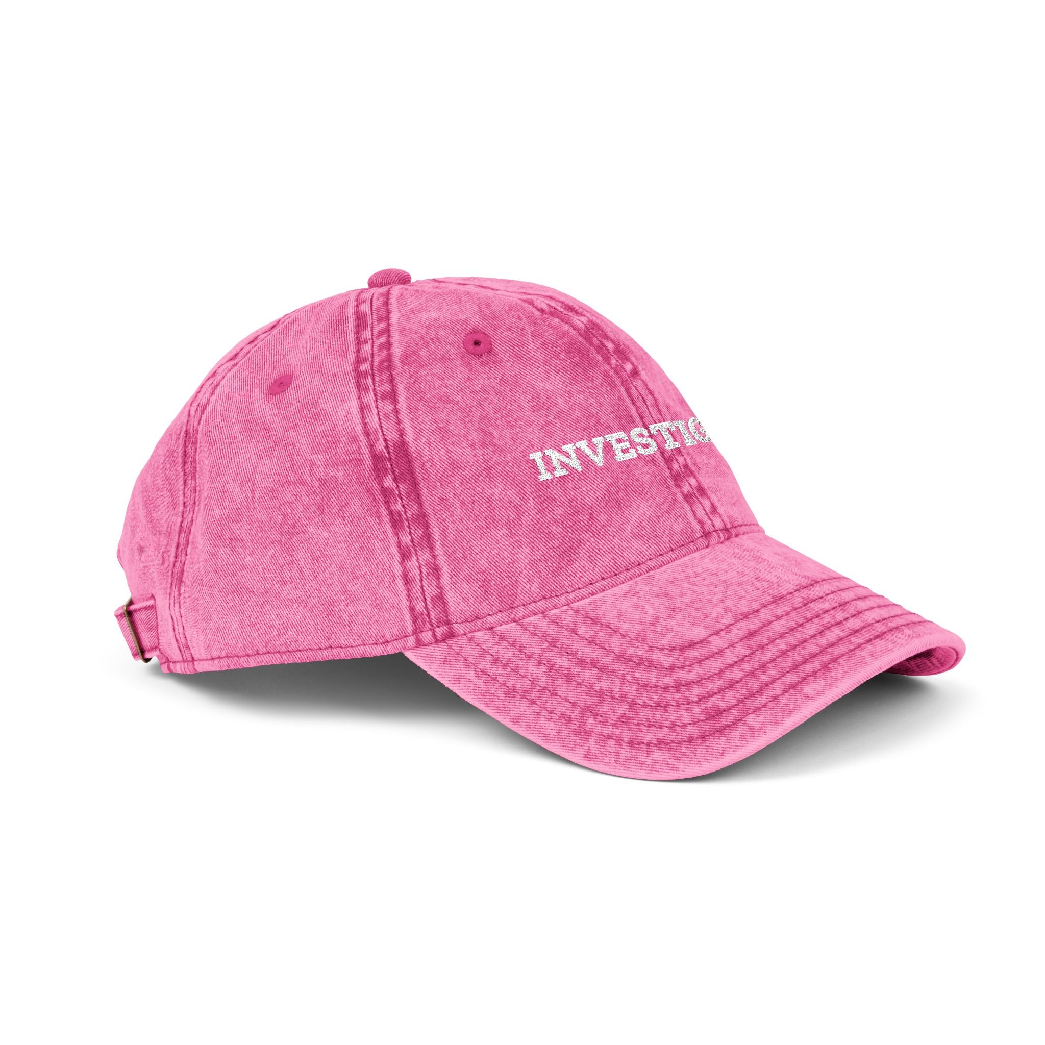 Vintage Embroidered Cap — "INVESTIGALS.COM" Cotton Baseball Hat