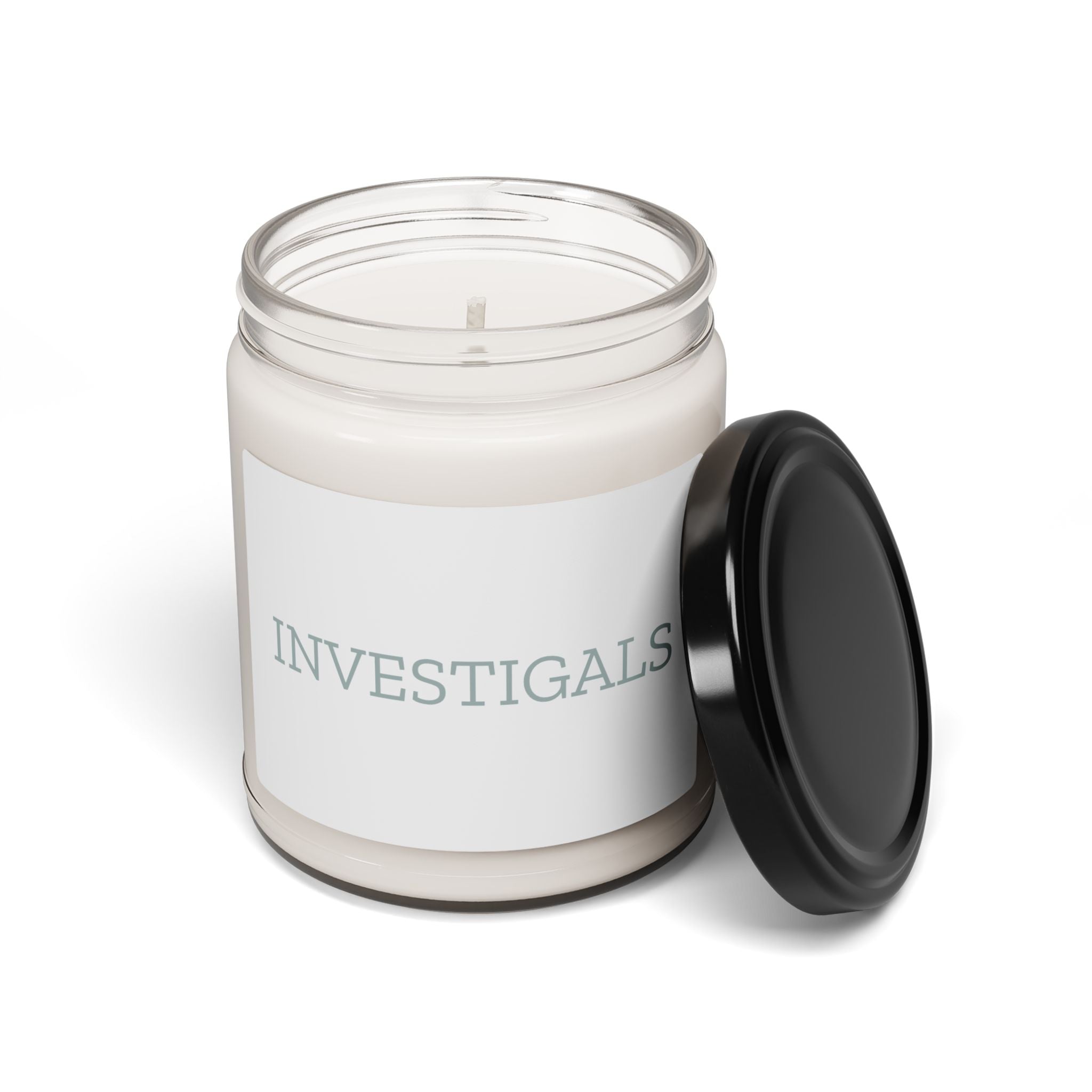 Investigate Scented Soy Candle — 9oz "INVESTIGAL" Jar Candle for Cozy Focus & Study Gifts