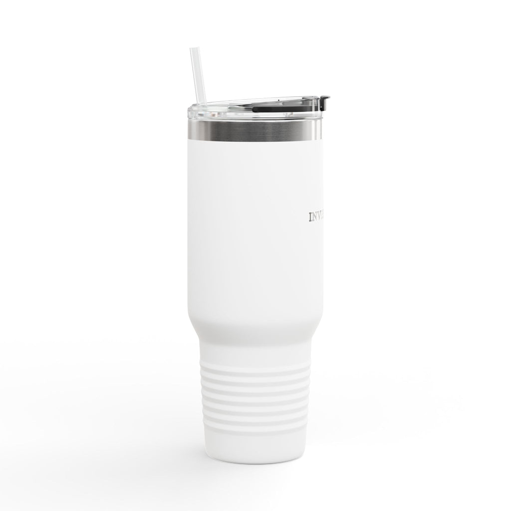 Investigal 40oz Insulated Travel Mug — Large Stainless Steel Tumbler with Straw & Handle
