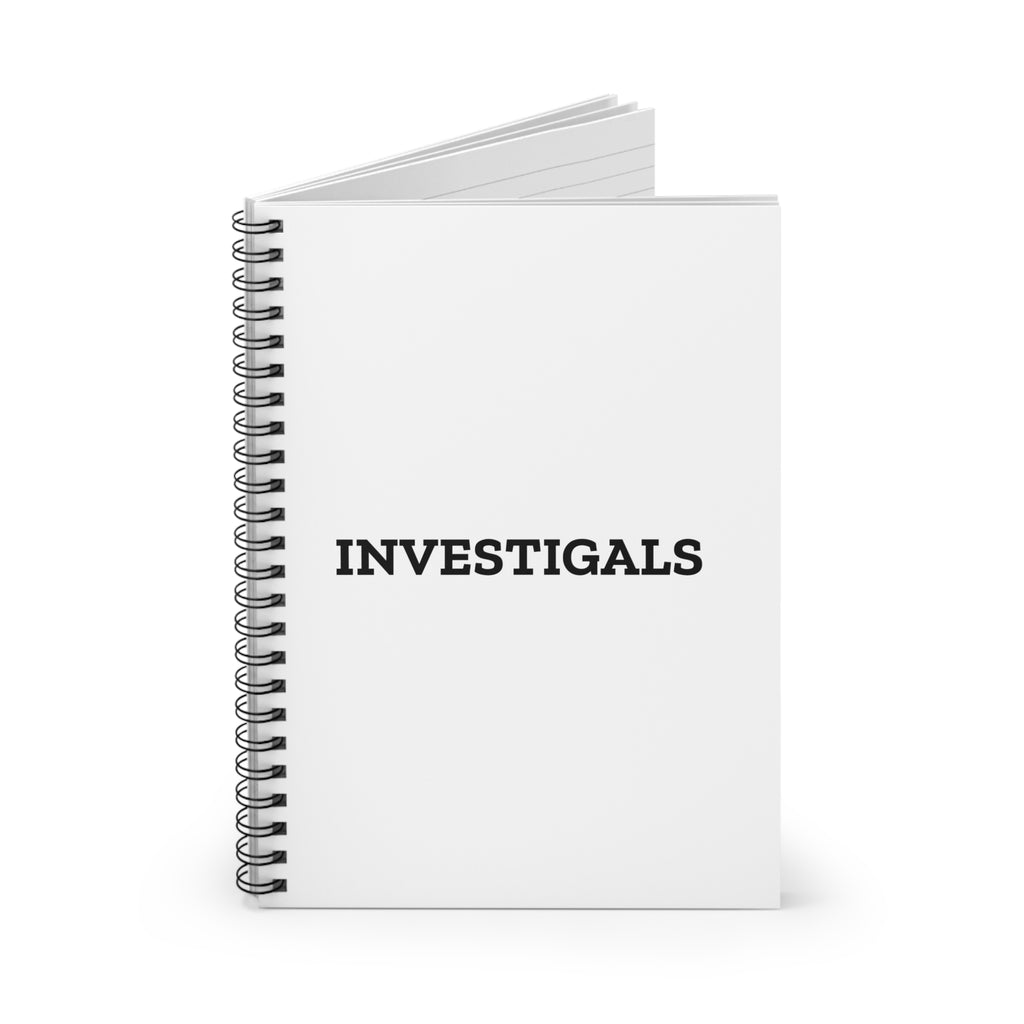 Investigative Spiral Notebook — "INVESTIGAL" Bold Ruled Journal