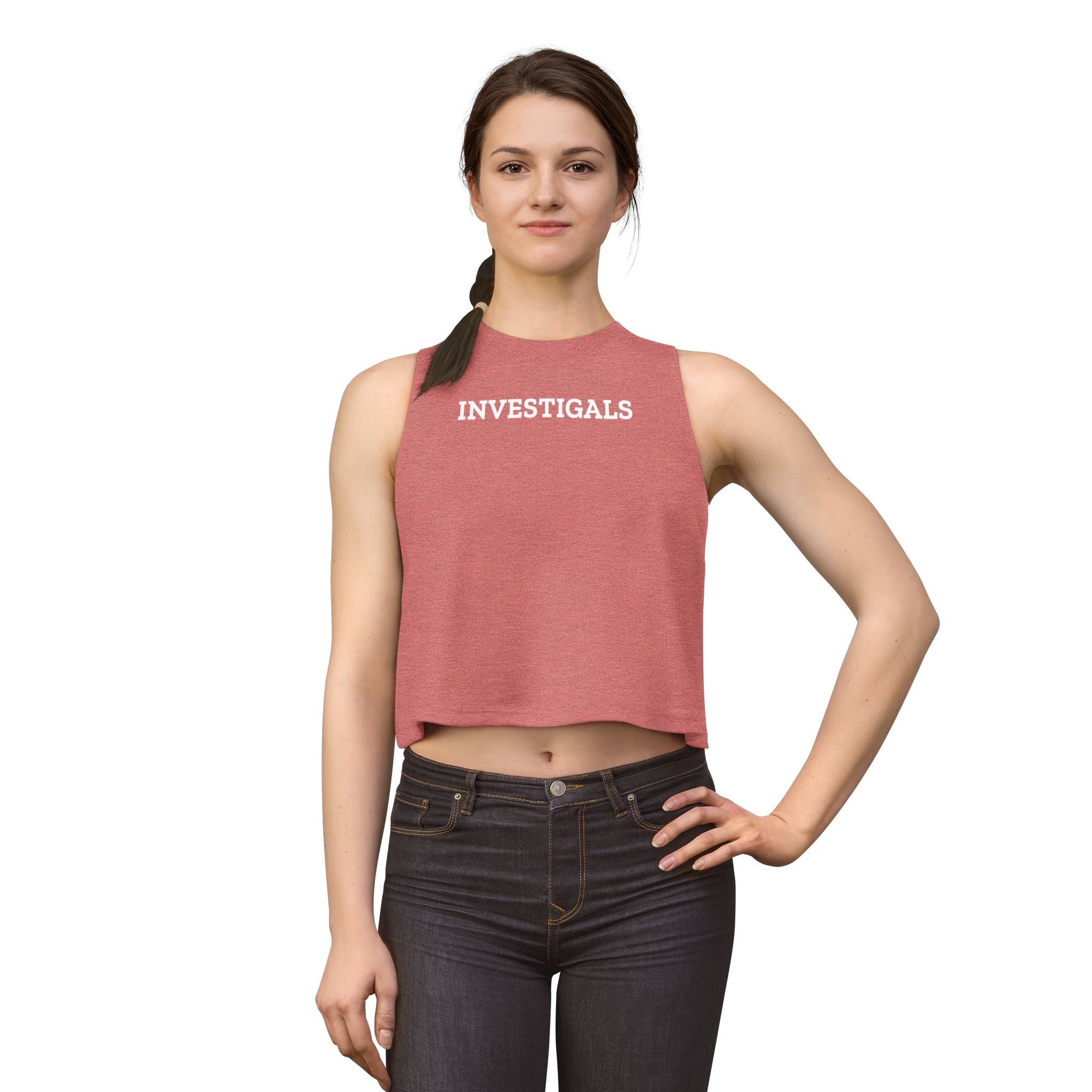 Women's Crop Top — Minimal White Cropped Tank