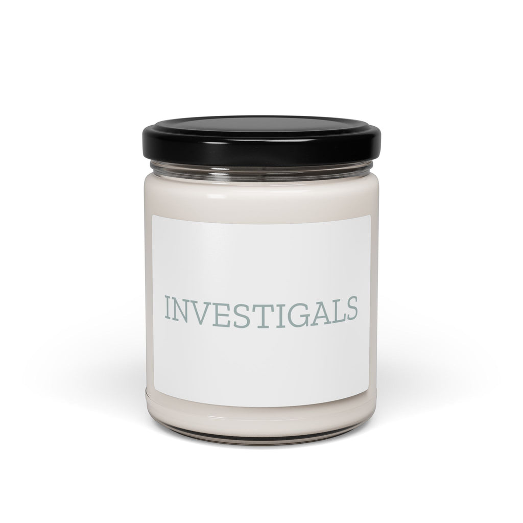 Investigate Scented Soy Candle — 9oz "INVESTIGAL" Jar Candle for Cozy Focus & Study Gifts