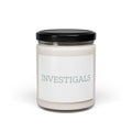 Investigate Scented Soy Candle — 9oz "INVESTIGAL" Jar Candle for Cozy Focus & Study Gifts