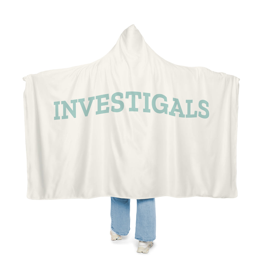 Hooded Blanket – “INVESTIGALS” Cozy Snuggle Throw for True-Crime Fans