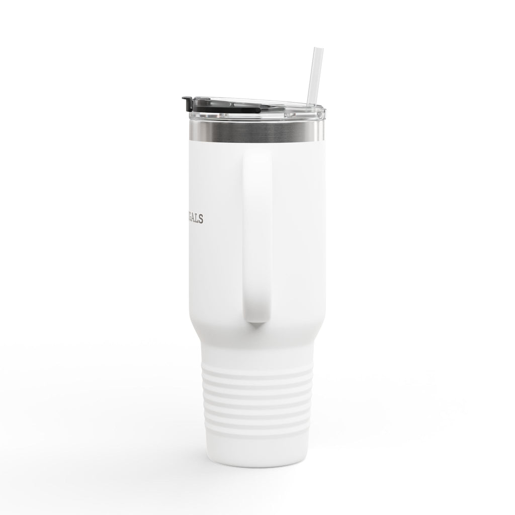 Investigal 40oz Insulated Travel Mug — Large Stainless Steel Tumbler with Straw & Handle