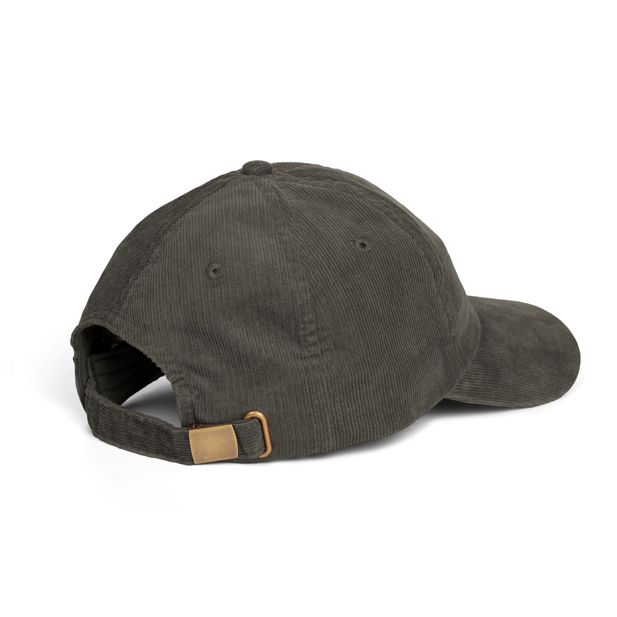 Embroidered Vintage Corduroy Cap — Classic Olive Dad Hat