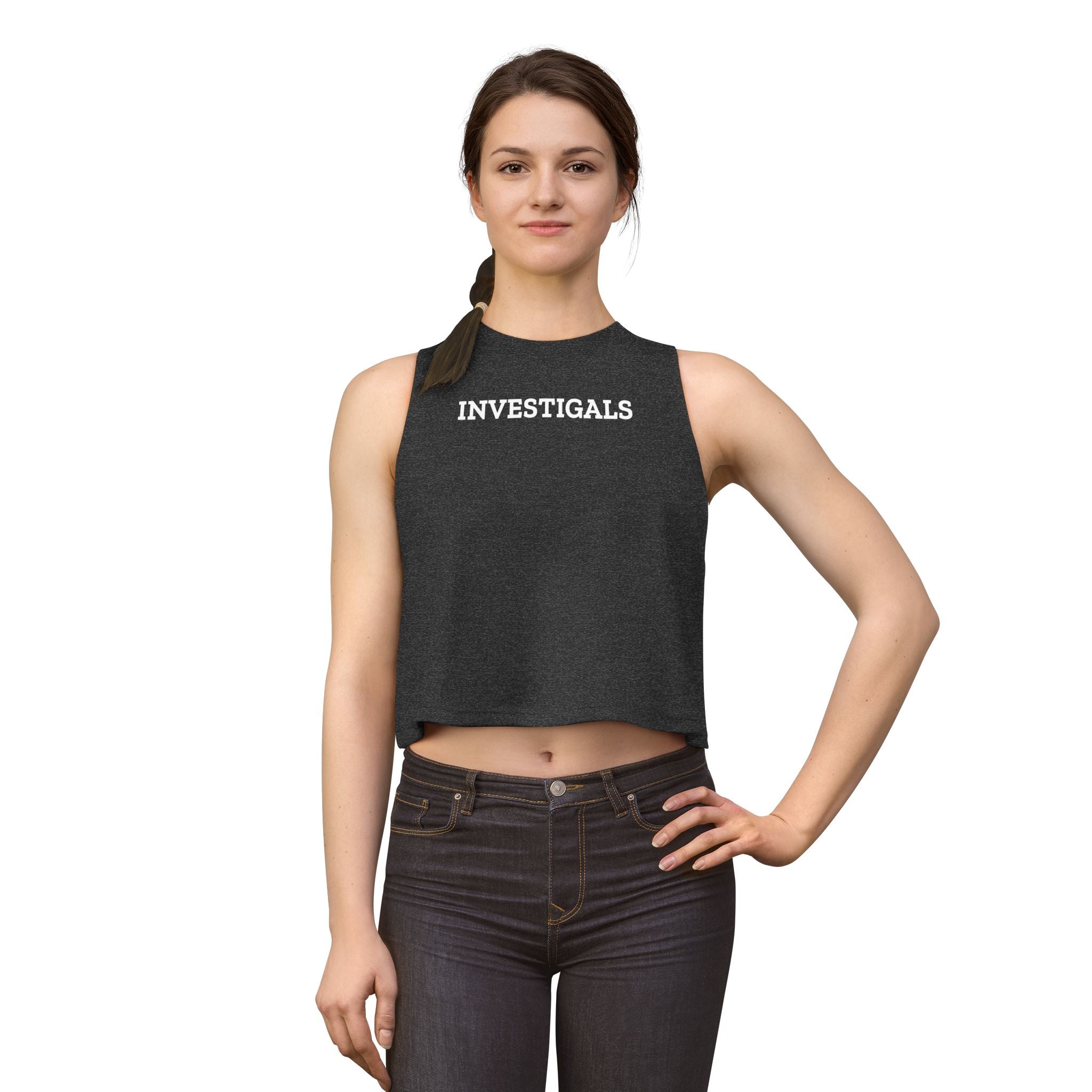 Women's Crop Top — Minimal White Cropped Tank