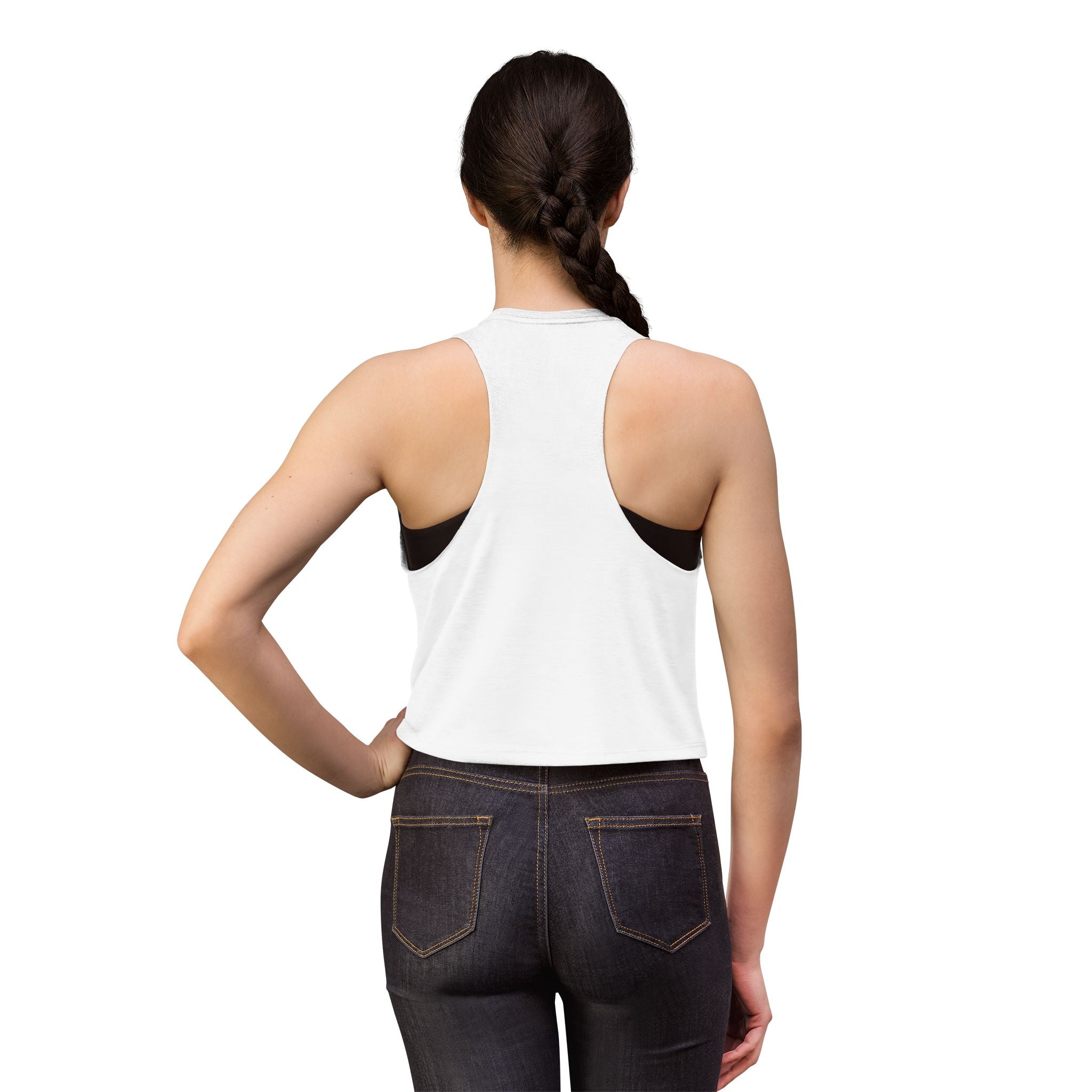 Women's Crop Top — Minimal White Cropped Tank