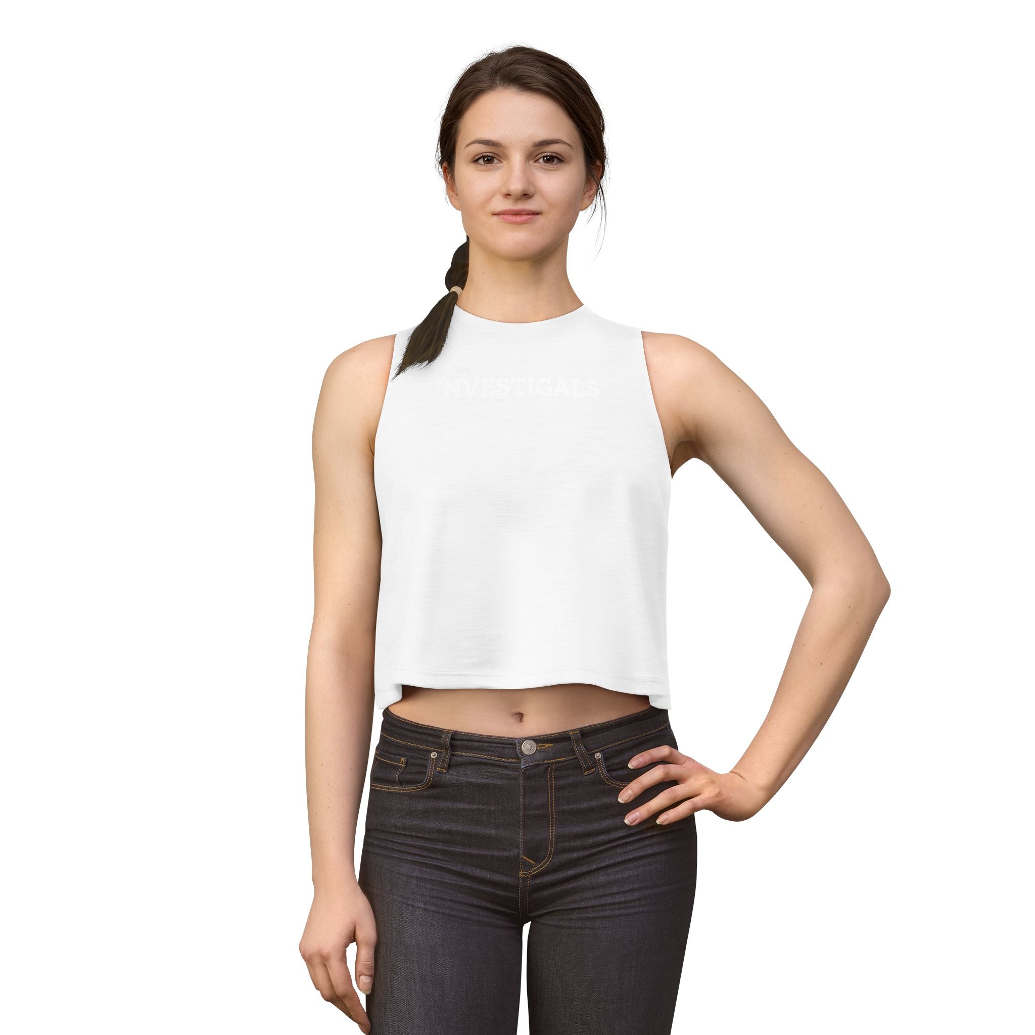 Women's Crop Top — Minimal White Cropped Tank